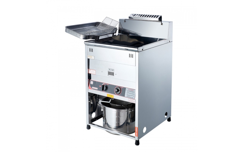 商用大容量分體式油炸鍋恒溫?cái)[攤油條機(jī)天燃?xì)庹t炸串薯?xiàng)l雞排機(jī)器